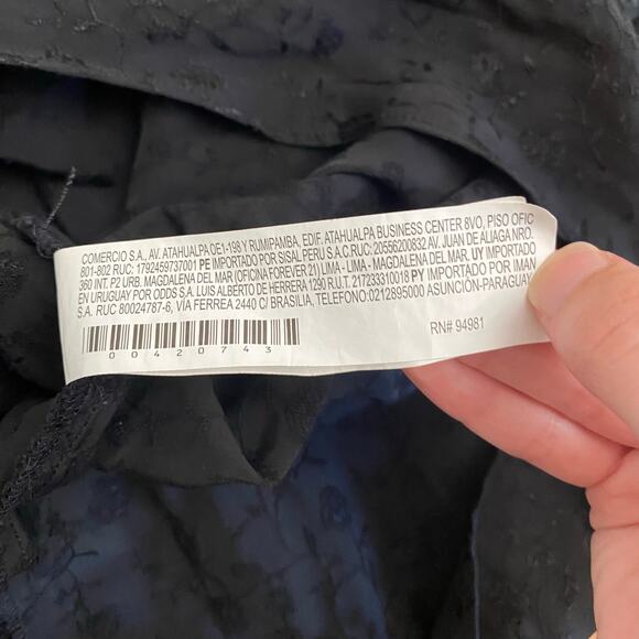 Forever 21 Floral Embroidered Maxi Dress Womens Size S Black Whimsygoth - Picture 10 of 10